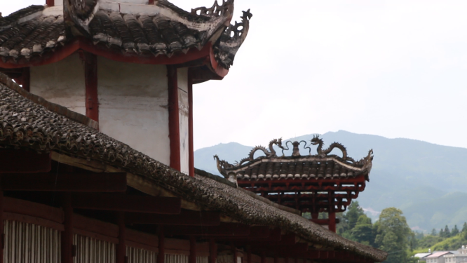 虎形山讨僚皈特色建筑空镜