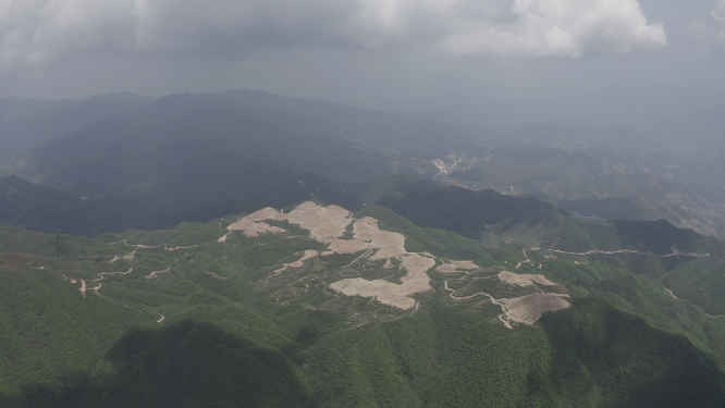 高山台地山川航拍素材