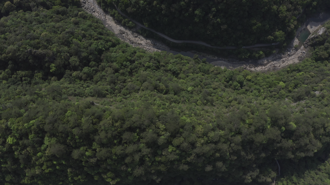 高山台地山川航拍素材