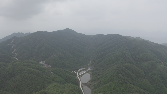 高山台地山川航拍素材