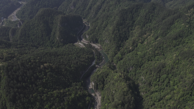高山台地山川航拍素材