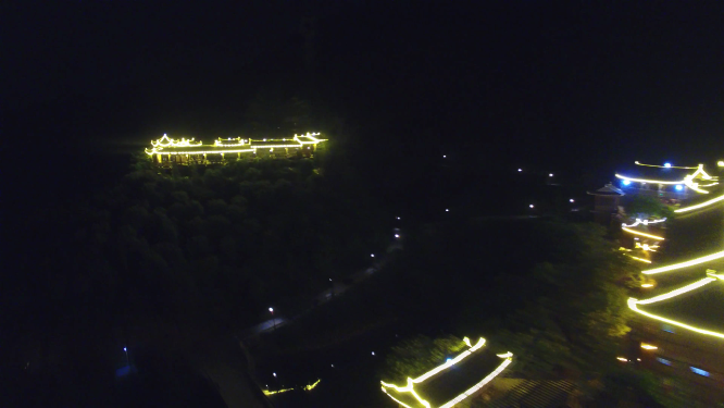 枫香瑶寨夜景航拍