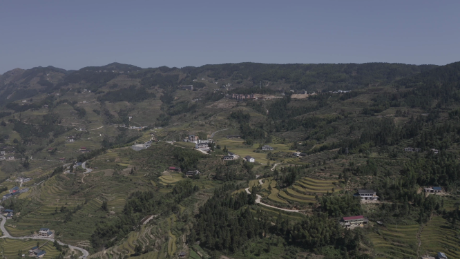 绿林山谷航拍