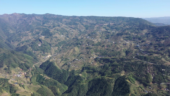 山林梯田航拍