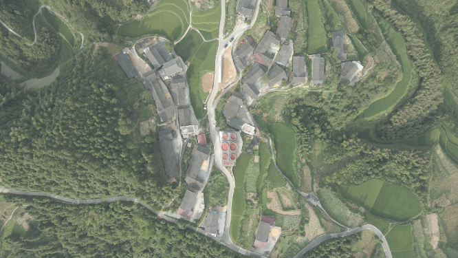 穿岩山国家森林公园雁鹅界山川树林航拍