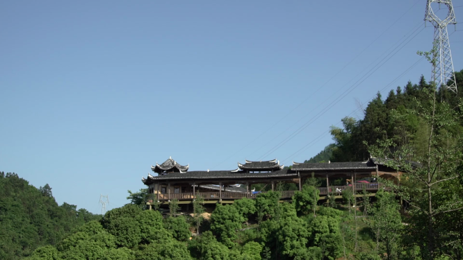 传统建筑远景空镜