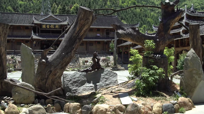 枫香瑶寨木雕空镜