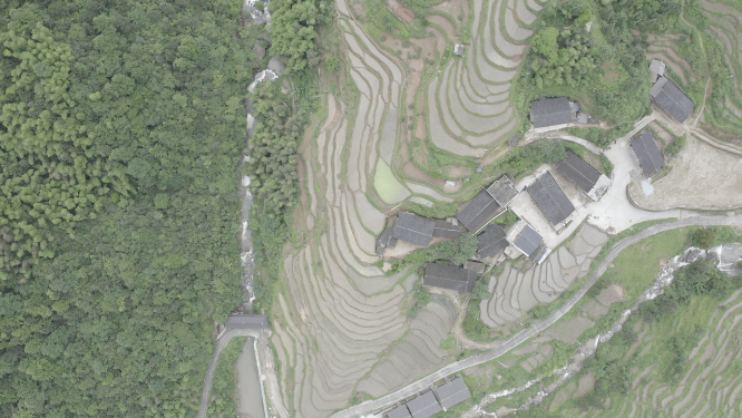 齐整花瑶梯田航拍