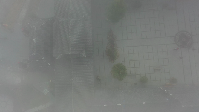 枫香瑶寨云雾转场航拍