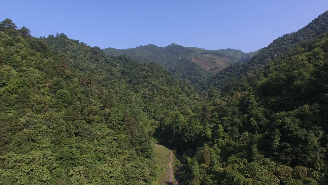 瀑布流水山林素材