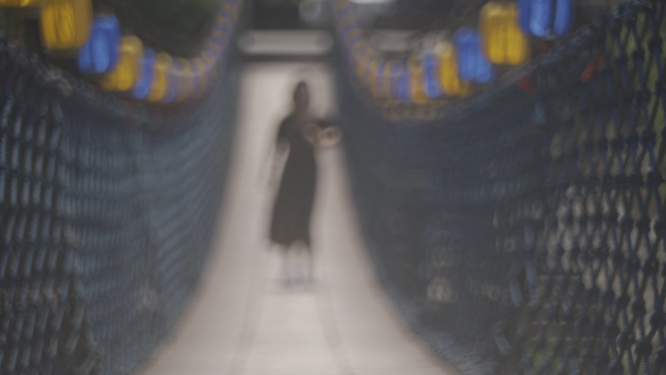 群农山庄人物活动互动空镜