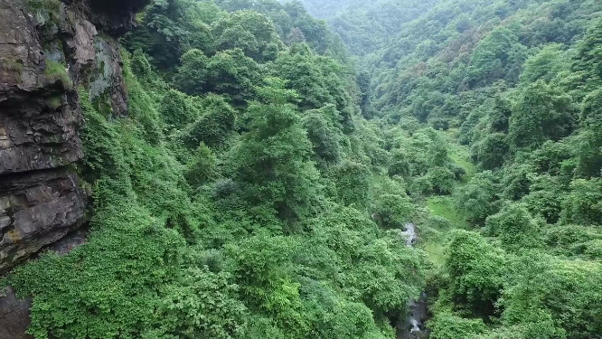 穿岩山山谷流水