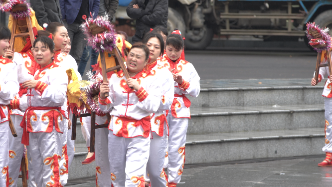 阳雀坡龙灯表演活动