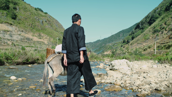 少数民族生活系列：牵驴走山路
