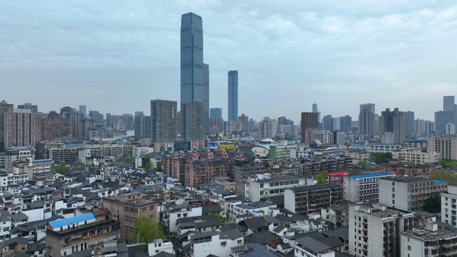 4K航拍2022年疫情下的长沙城