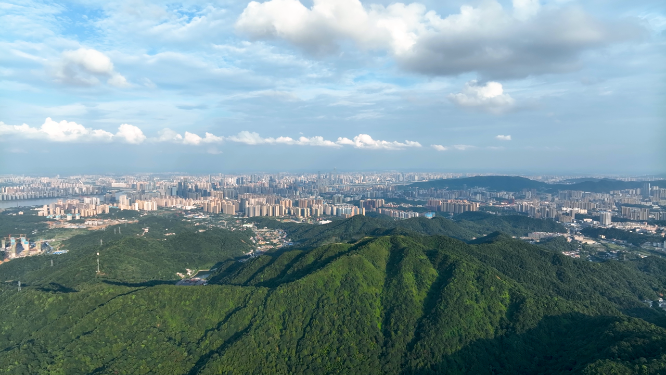 4K航拍长沙谷山城市全景