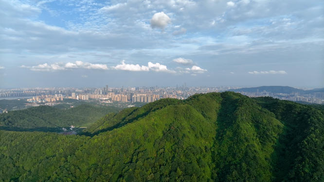 4K航拍长沙谷山城市全景