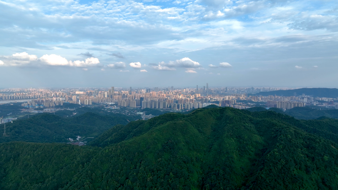 4K航拍长沙谷山城市全景