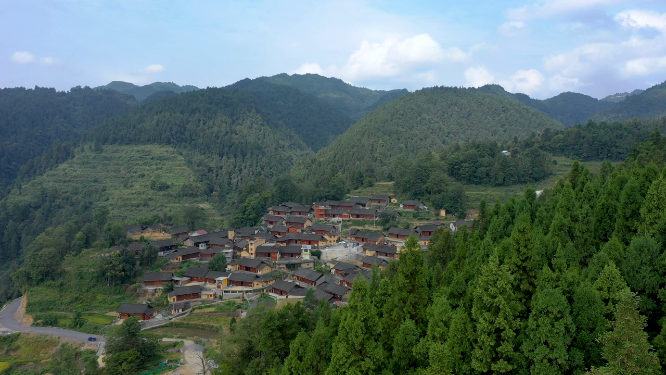 4K航拍湖南湘西十八洞村