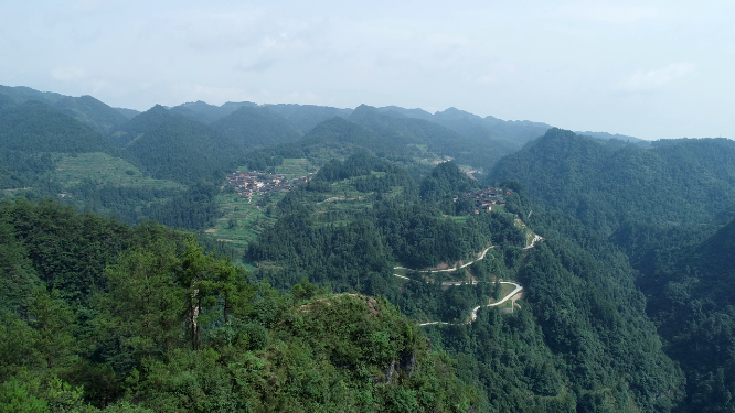 4K航拍湖南湘西十八洞村