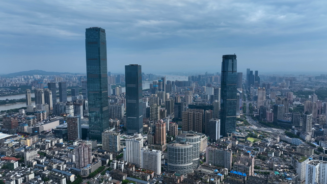 4K长沙城市全景航拍