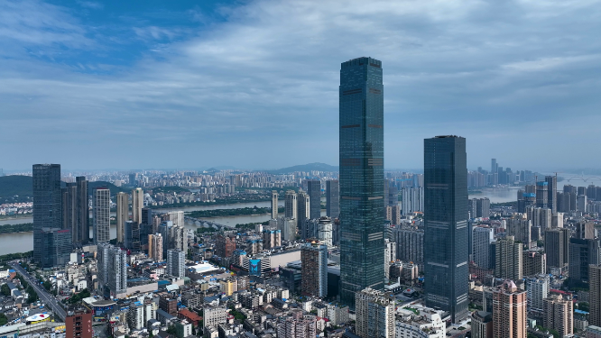 4K长沙城市全景航拍