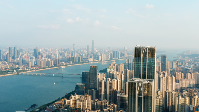 4K长沙航拍城市全景