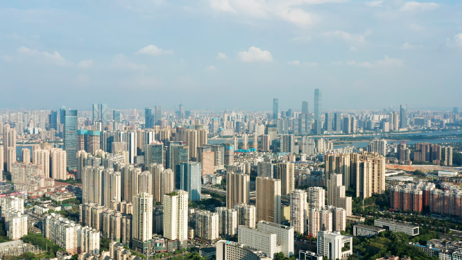 4K长沙航拍城市全景