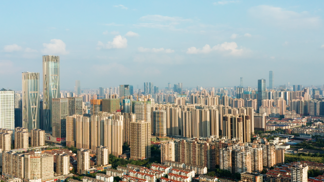 4K长沙航拍城市全景