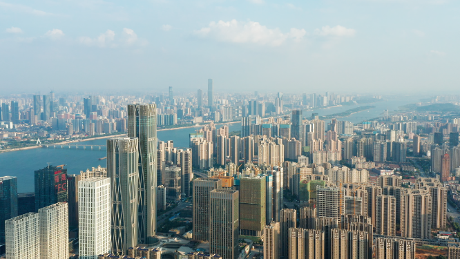 4K航拍长沙城市全景