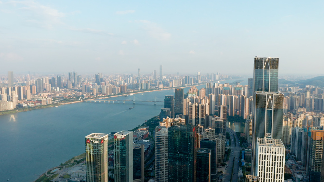 4K航拍长沙城市全景