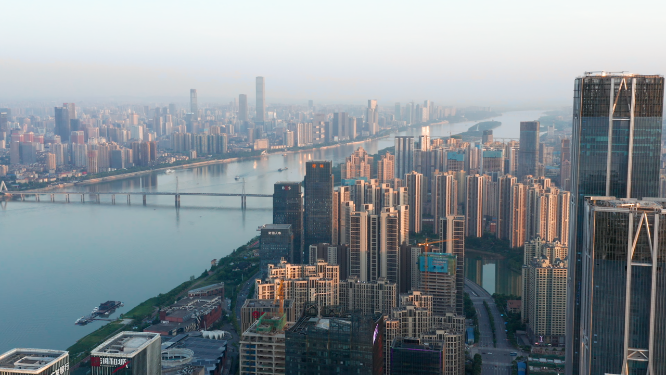 4K航拍长沙城市全景