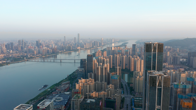 4K航拍长沙城市全景