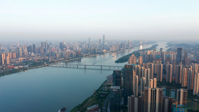4K航拍长沙城市全景