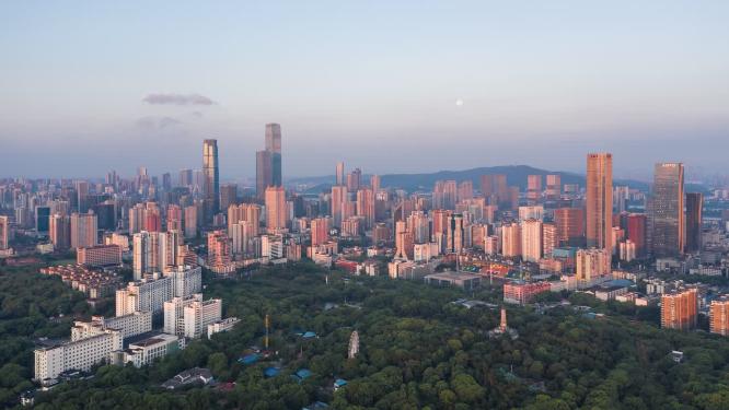 4K长沙城市日出 航拍延时
