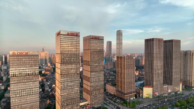 4K长沙城市建筑 万达广场航拍