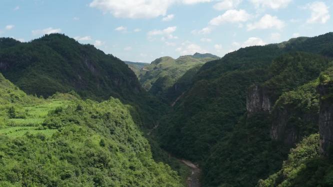 4K湘西大山峡谷航拍