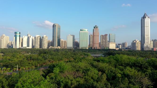 4K航拍海南省海口市万绿园