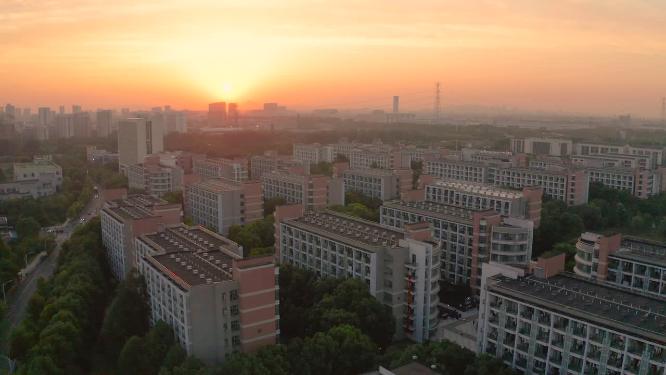 杭州下沙大学城校园宿舍航拍