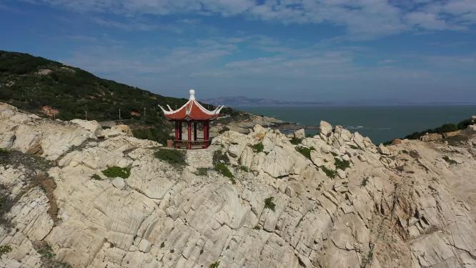 福建莆田湄洲岛海景风光航拍