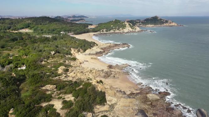 福建莆田湄洲岛海景风光航拍