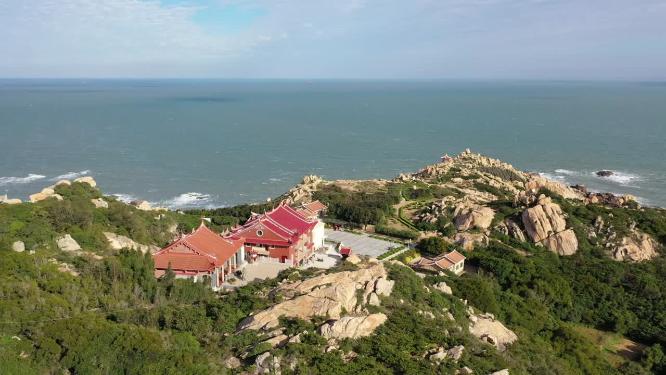 福建莆田湄洲岛海景风光航拍