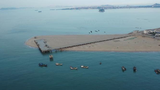 福建莆田湄洲岛海景风光航拍