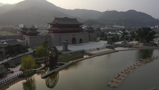 福州闽越水镇航拍建筑景观