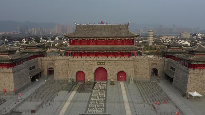 福州闽越水镇古建筑航拍风光