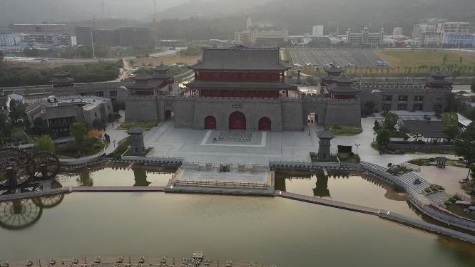 福州闽越水镇古建筑航拍风光