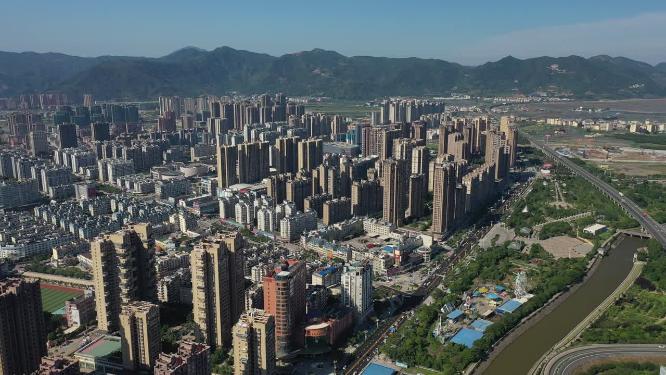 福建宁德市霞浦县城市建筑风光航拍