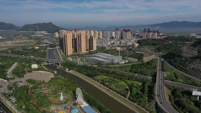 福建宁德市霞浦县城市建筑风光航拍