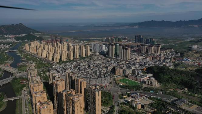 福建宁德市霞浦县城市建筑风光航拍