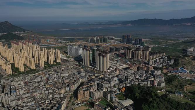 福建宁德市霞浦县城市建筑风光航拍